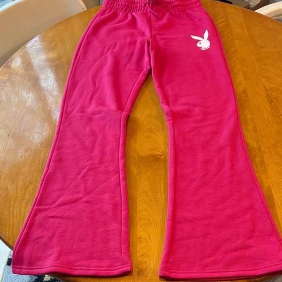 PLAYBOY Pants - PLAYBOY Magenta Flare Joggers
